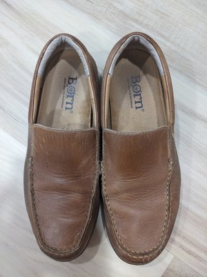 BORN Brompton Loafer Shoes BM0008006 Men's Size 9 Brown Leather Slip On See Pic