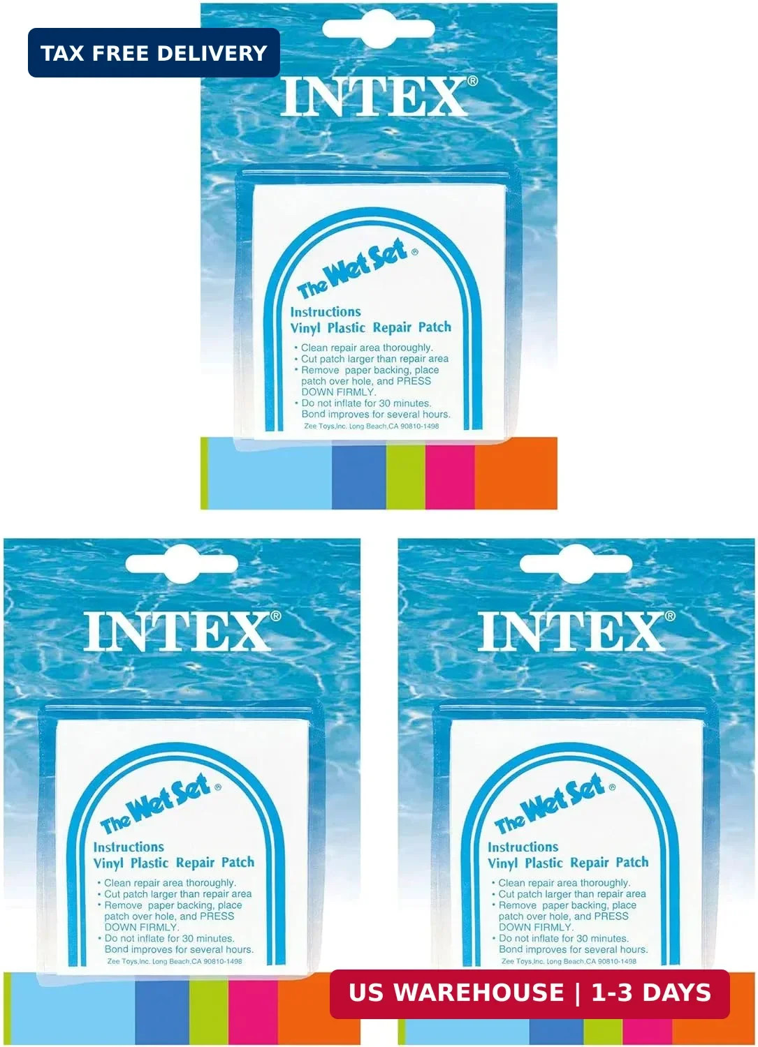 INTEX Wet Set Adhesive Vinyl Plastic Swimming Pool Tube Repa