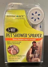 Rinse Ace 3-Way Pet Shower Sprayer with 8 Foot Snap-On Hose NEW