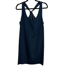 J.Crew Women Navy Blue Dress Sleeveless Sheath Cocktail Career Work Size 10