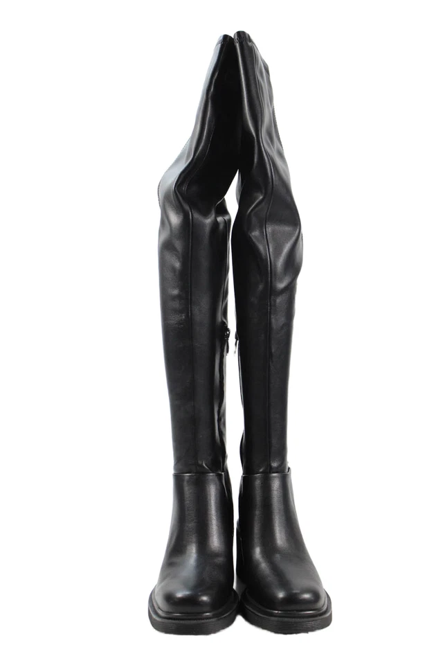 Franco Sarto Womens Slip On Block Heel Over The Knee Boots Black Size 9 - Image 2 of 4