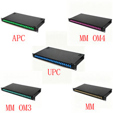 24 Port SC UPC Fiber Optic Terminal Box 24 Core Patch Panel SM/MM Pigtail adapte