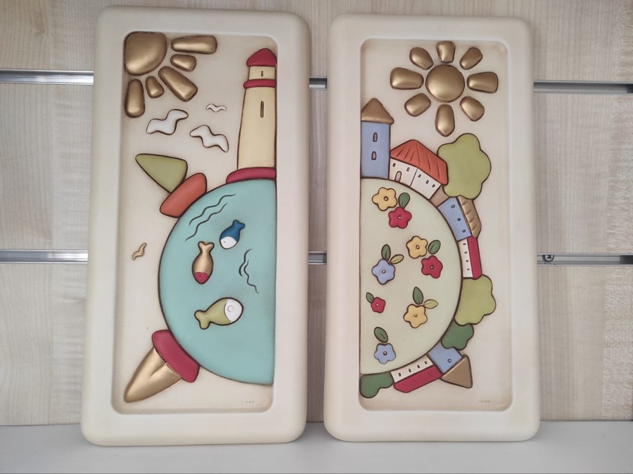 Quadri Il Mondo Di Shan Ceramica 35x17 cm