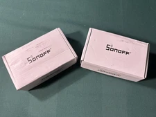 Pair of Sonoff T1 US 1C Wifi Smart Light Switch White. OPEN BOX