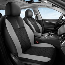 Car Seat Covers Front Set, Automotive Leather Seat Covers Frontpair BlackGray