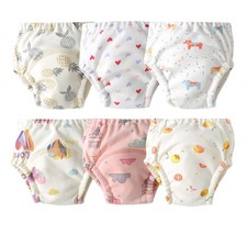 Unisex Training Underwear Cotton Boys Underpants Potty Training Panties Water...