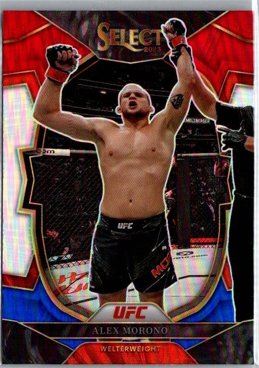 2023 Panini Select UFC #18 Alex Morono Concourse Red and Blue Prizm