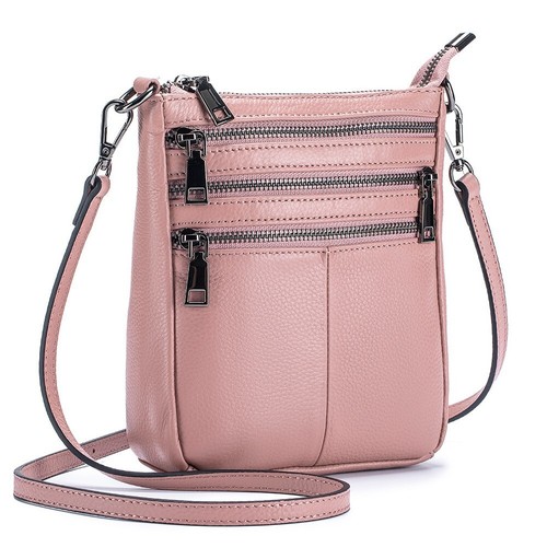 Womens Crossbody Bag Purse Real Leather Plain Zipper Bag Shoulder Bag Handbag eBay