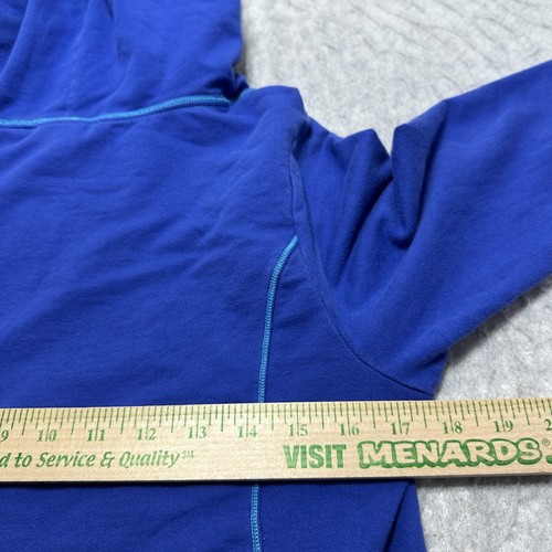 The North Face Terry Hoodie Blue Teal Polyster Blend Womens Size Medium M - Picture 12 of 13