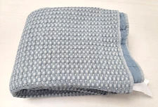 LEVTEX Home Mills Waffle Stitched Quilted Throw 60" x 50"  Blue