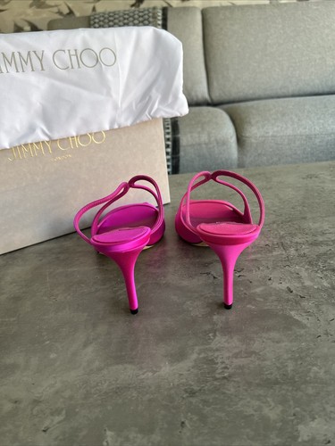 Jimmy Choo decolte tacco anice 75 UK6 IT39 fucsia rosa caldo - Foto 12 di 20