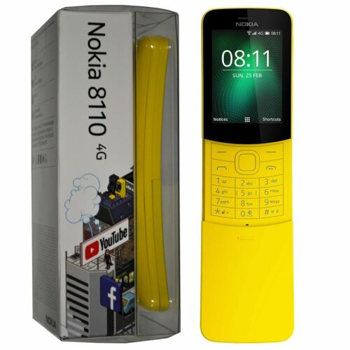 Nokia 8110 4G (2018)TA-1059 Unlocked 4GB 512MB RAM Dual Sim 2MP KaiOS SmartPhone - 第 1/14 張圖片