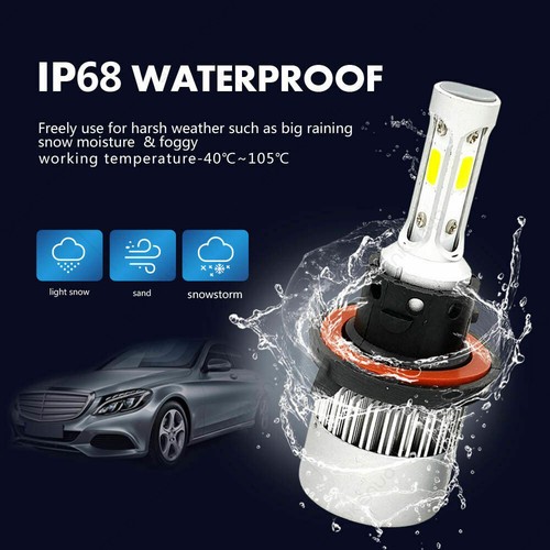 For Dodge Challenger 2009-2014 LED Headlights High Low+Fog Light Bulbs Combo kit - Picture 2 of 17