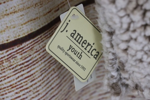 J America Girls Youth Size Large Quarter Zip Sherpa Sweater Tan Ivory - Picture 7 of 7