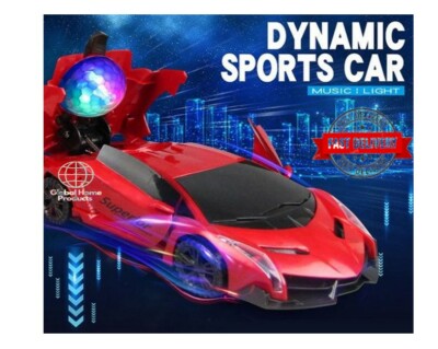 Dynamisches Auto 360 drehbares Rad coole LED 3D Musik Kinder Rennen Stunt elektronisches Geschenk
