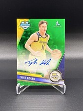 2023-24 Bowman University Chrome Tyler Kolek Green Refractor Auto #/99 NY Knicks
