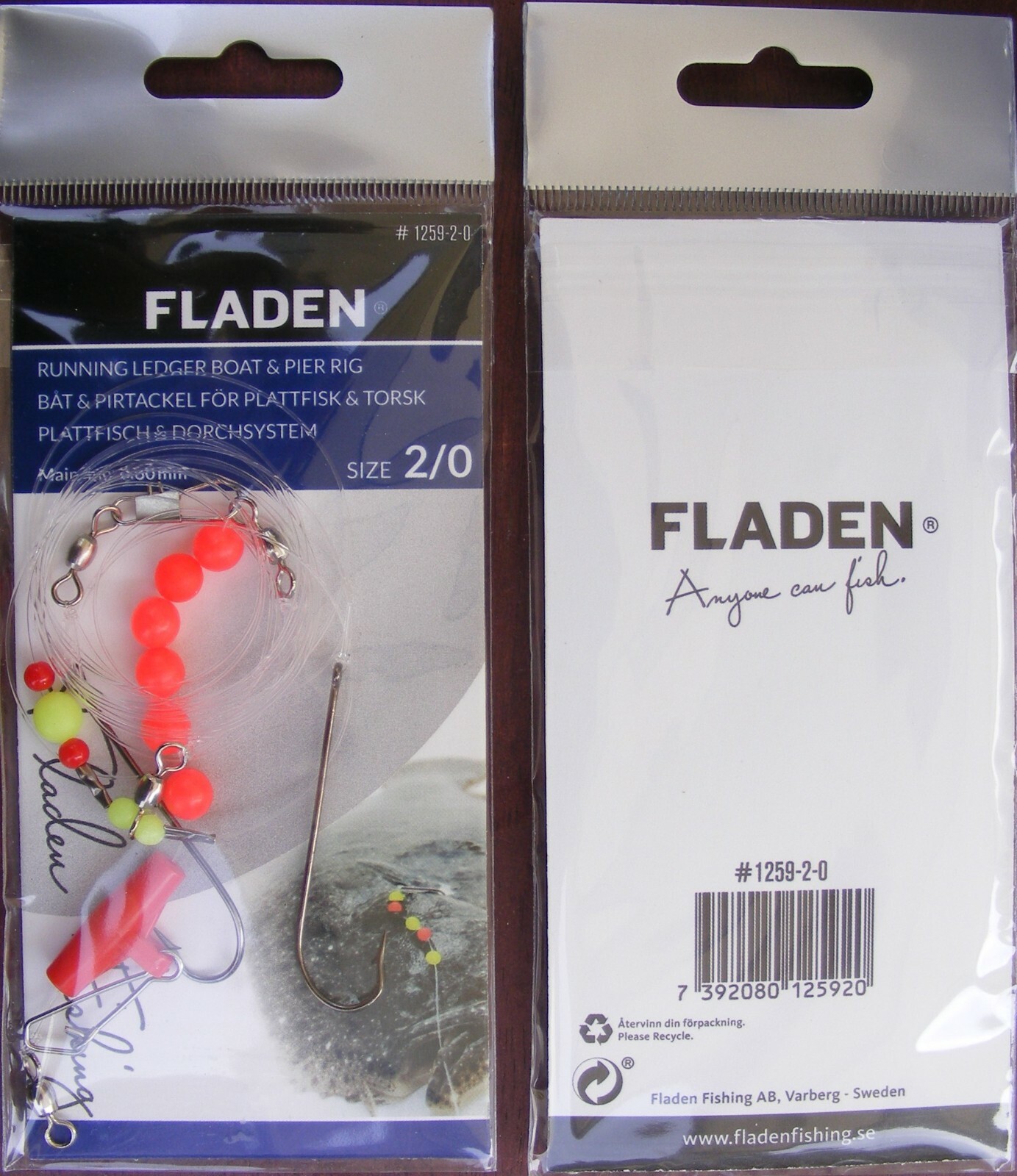 Fladen Running ledger Boat & Pier Rig Size 2/0 - 17-1259-2-0 x 5 packs