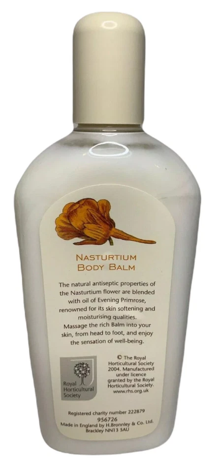 Bronnley Nasturtium Body Balm Royal Horticultural Society New In Box 250ml 8 OZ - Image 2 of 4