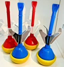 Lawn Darts Game Replacement Toss Blue Red Yellow Pre-Owned EastPoint Brand 4 pcs
