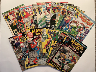 18 issues Marvel Tales 28, 29, 31-34, 36-39 MORE! Spider-Man MId-, High-Grades