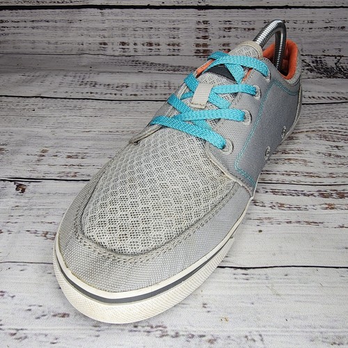 NRS Vibe Outdoor Water Comfort Boat Lace Up Shoe Sneaker Gray Orange Women Sz 10 - Picture 10 of 22