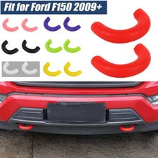 TPE Front Bumper Trailer Track Tow Hook Trim Protector Cover For Ford F150 2009+