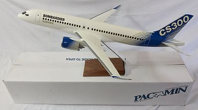 PACMIN BOMBARDIER 2011 SCALE 1:55 C-SERIES 130 CS300 DESK DISPLAY MODEL AIRPLANE
