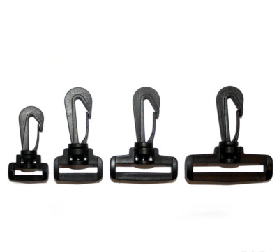 2/4/10 Stck. Schwarz Kunststoff Hund Karabinerhaken Clips Gurtband Schultergurt 4 Größen