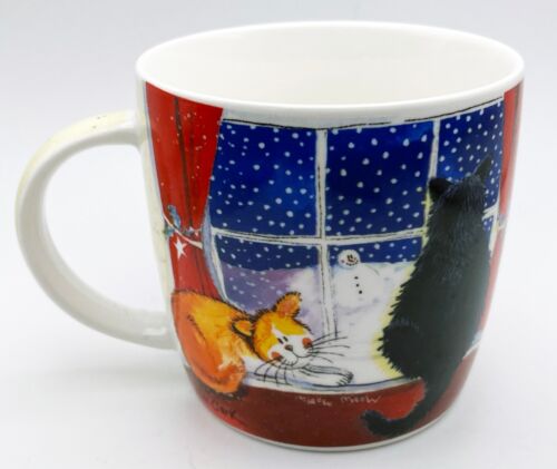 Taza de cerámica Queens Alex Clark ventana de Navidad gato con lata invierno porcelana fina - Imagen 5 de 14