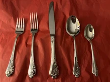Oneida SOUTHERN GARDEN Silverplate 1989 Flatware 5 Piece Dinner Set NEW!