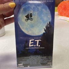 E.T. The Extra Terrestrial Black Green Cassette Factory Sealed ET VHS 1982
