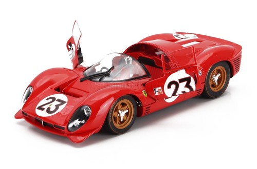 MODELLINO AUTO STATICO BURAGO FERRARI 330 P3 WINNER DAYTONA 1967 BANDINI 1/24 - Foto 4 di 8