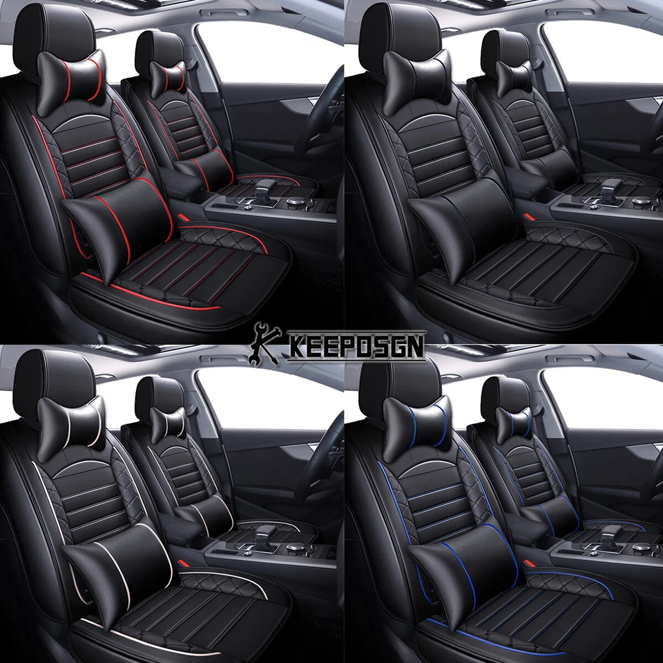 Funda de asiento de coche de cuero PU para Cadillac DTS STS XTS 2 asientos 5 asientos Foto 2 de 4