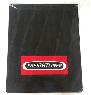 Freightliner Mud Flaps OEM Black Rubber With White/Red Logo 24'' x 30'' New Pair 