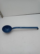 Vintage Blue Graniteware 3 inch Ladle Straightened into a Drinking Ladle