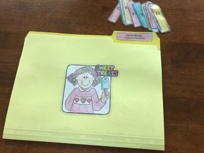 Sweet Treat!  Add Subtract 1st grade math file folder game teacher