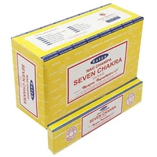 Satya Nag Champa Seven Chakra Incense Sticks Agarbatti 180g Box HandRolled Stick
