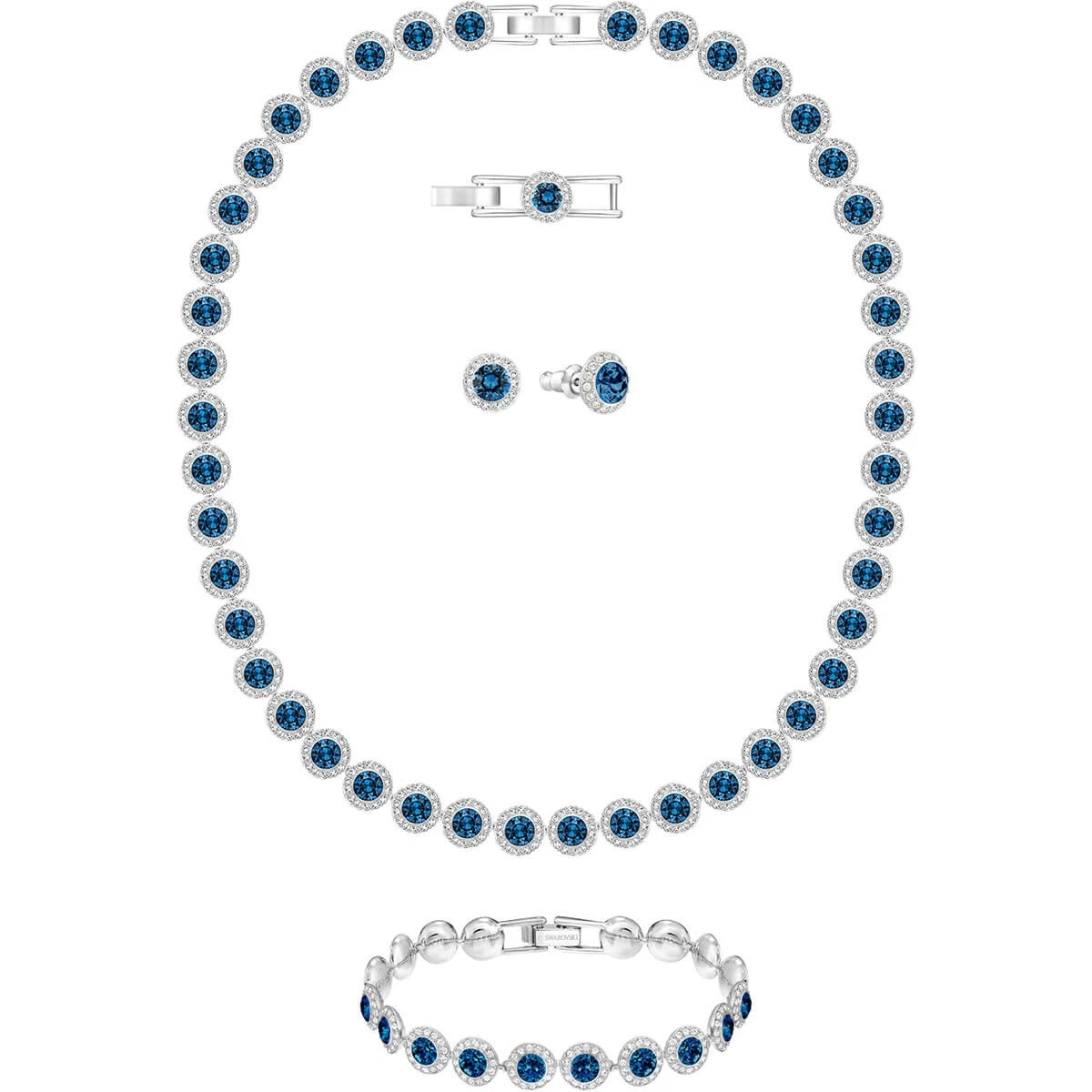 SWAROVSKI ANGELIC SET BLUE 5166808 NECKLACE BRACELET EARRINGS