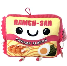 Top Ramen-San Shrimp Noodle Soup Fiesta Plush Pillow Giant 24” x 18” Soft Red