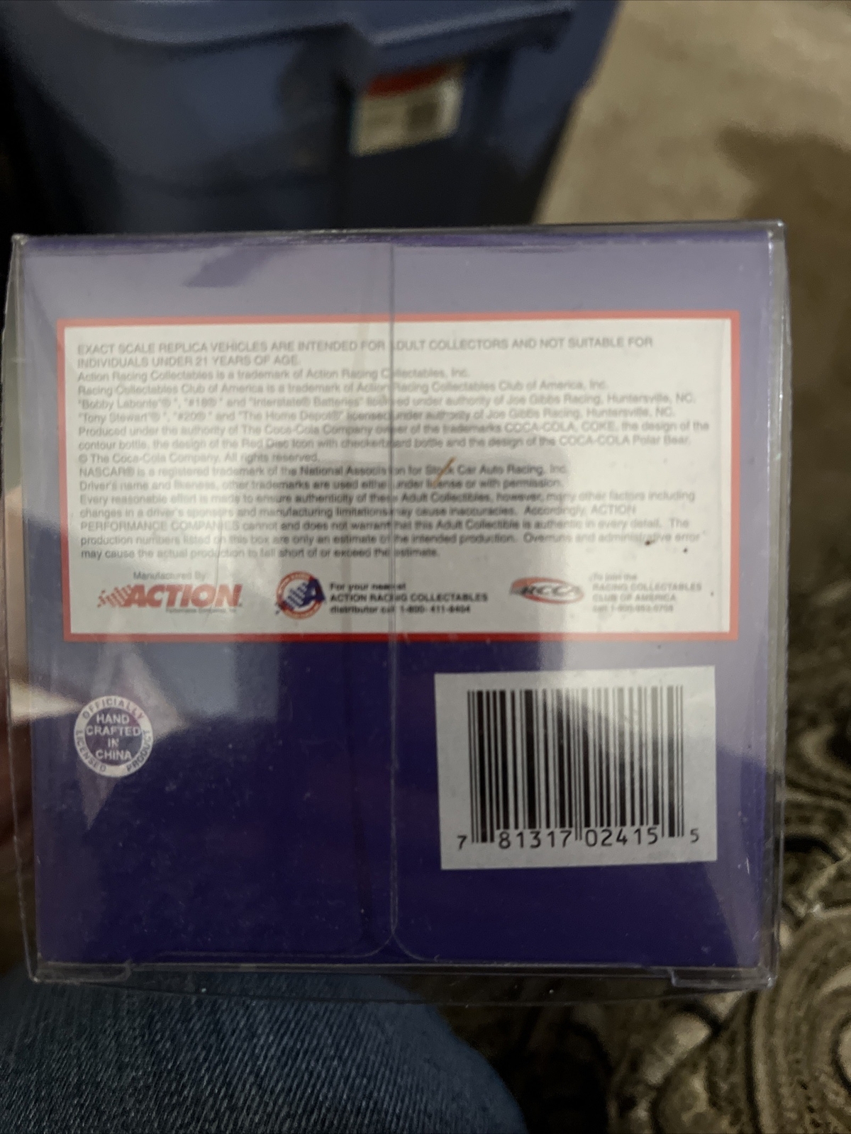 Action Nascar Stock Car in a Bottle Coca Cola Coke 8" Bobby Labonte