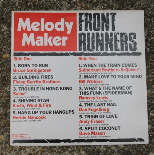 Melody Maker - Front Runners Compilation - 12" - 33rpm Vinyl LP - 1975