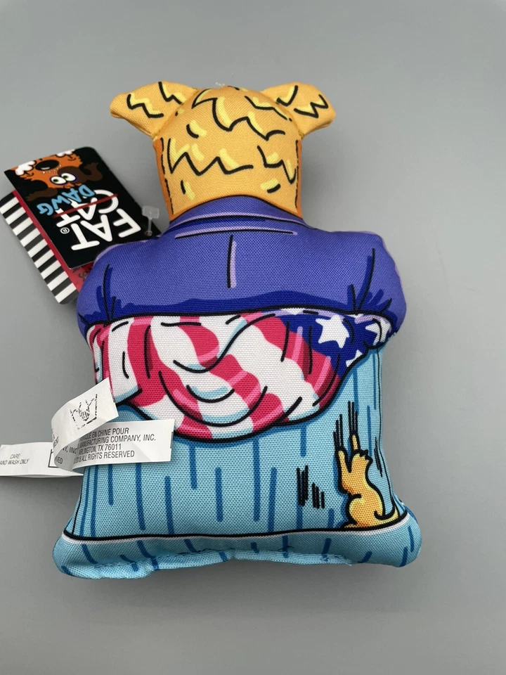 NEW Lincoln Wagmorial Fat Cat Monumutts  Dog Toy Soft Squeaky - Image 3 of 4