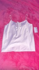 Nine West silky tank top cami women’s size XS new with tags white dress shirt 