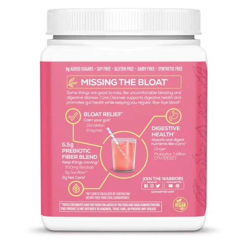 Sunwarrior Shape Core Cleanser Strawberry Cooler, 270 Grams - Image 4 of 4