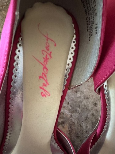 Michelangelo "Maribelle" Size 7.5 M Pink Satin Peep Toe High Heel Platform - Picture 7 of 9
