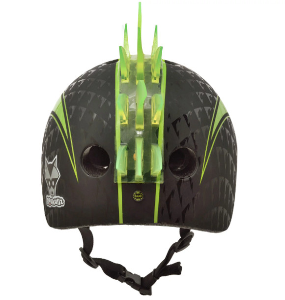 RASKULLZ BOLD LED BIKE HELMENT, GREEN 