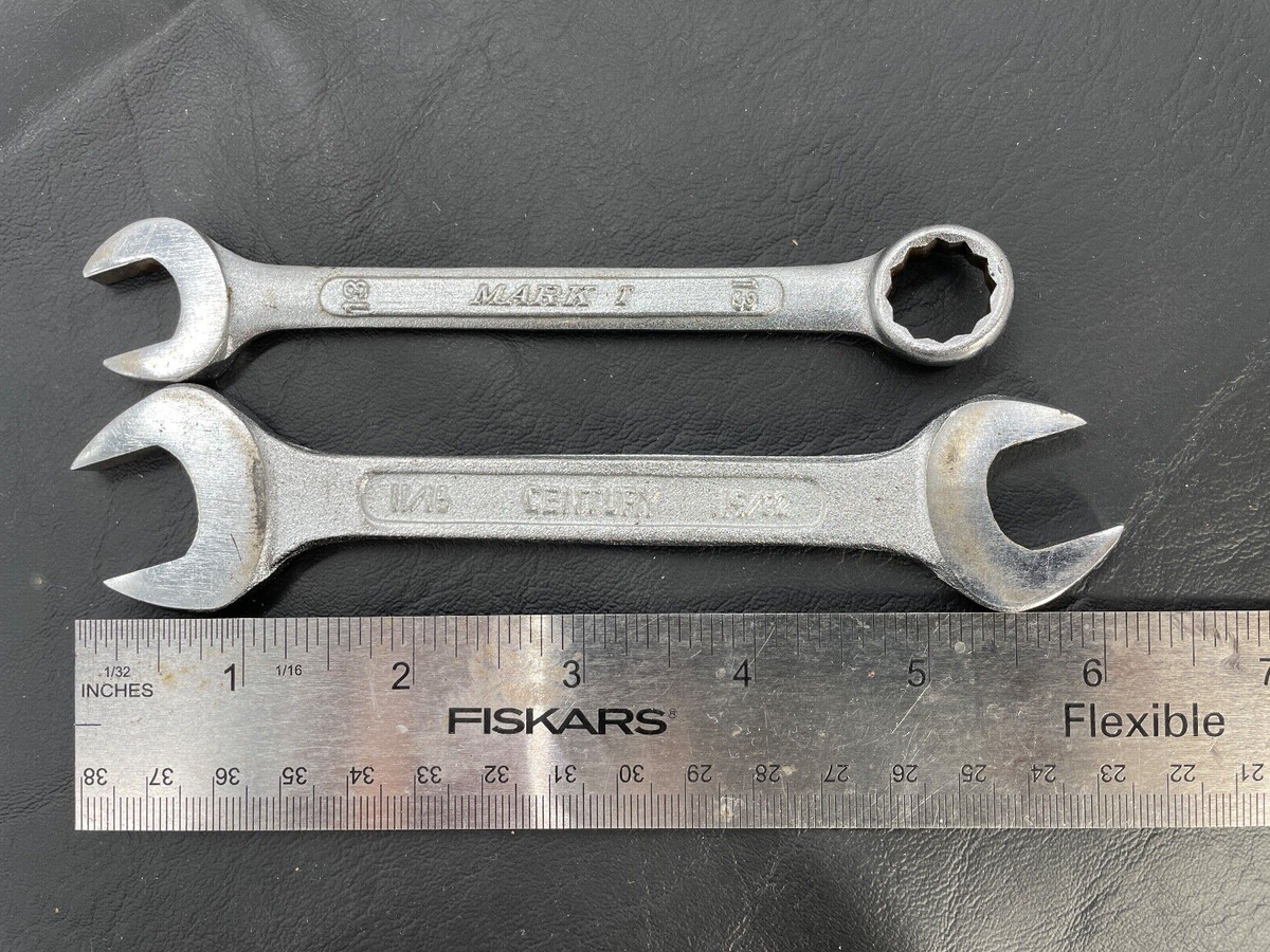 VINTAGE JAPAN WRENCHES CENTURY MARK I OPEN END BOX TOOLS LOT