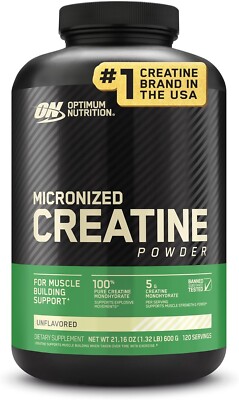 Optimum Nutrition Creatine Monohydrate 120 Servings (600g)   Unflavored Powder