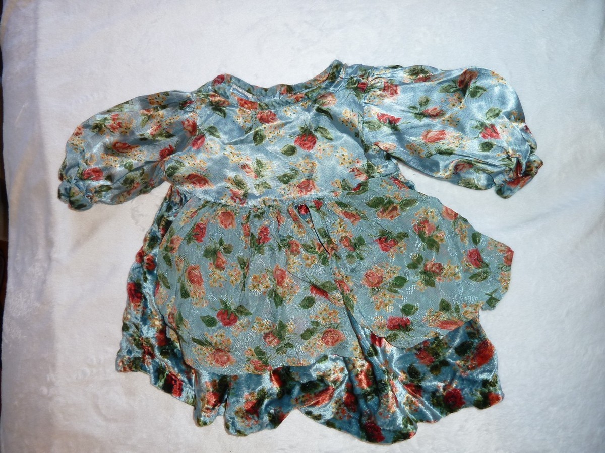 APRIL CORNELL CORNELLOKI SATIN VINTAGE LOOK SHABBY FLORAL APRON