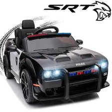 Dodge Challenger 12 V Powered Ride On Car with Remote Control, SRT Hellcat Polic
